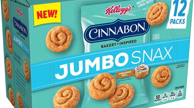 Kellogg’s debuts Cinnabon Bakery-inspired Jumbo Snax